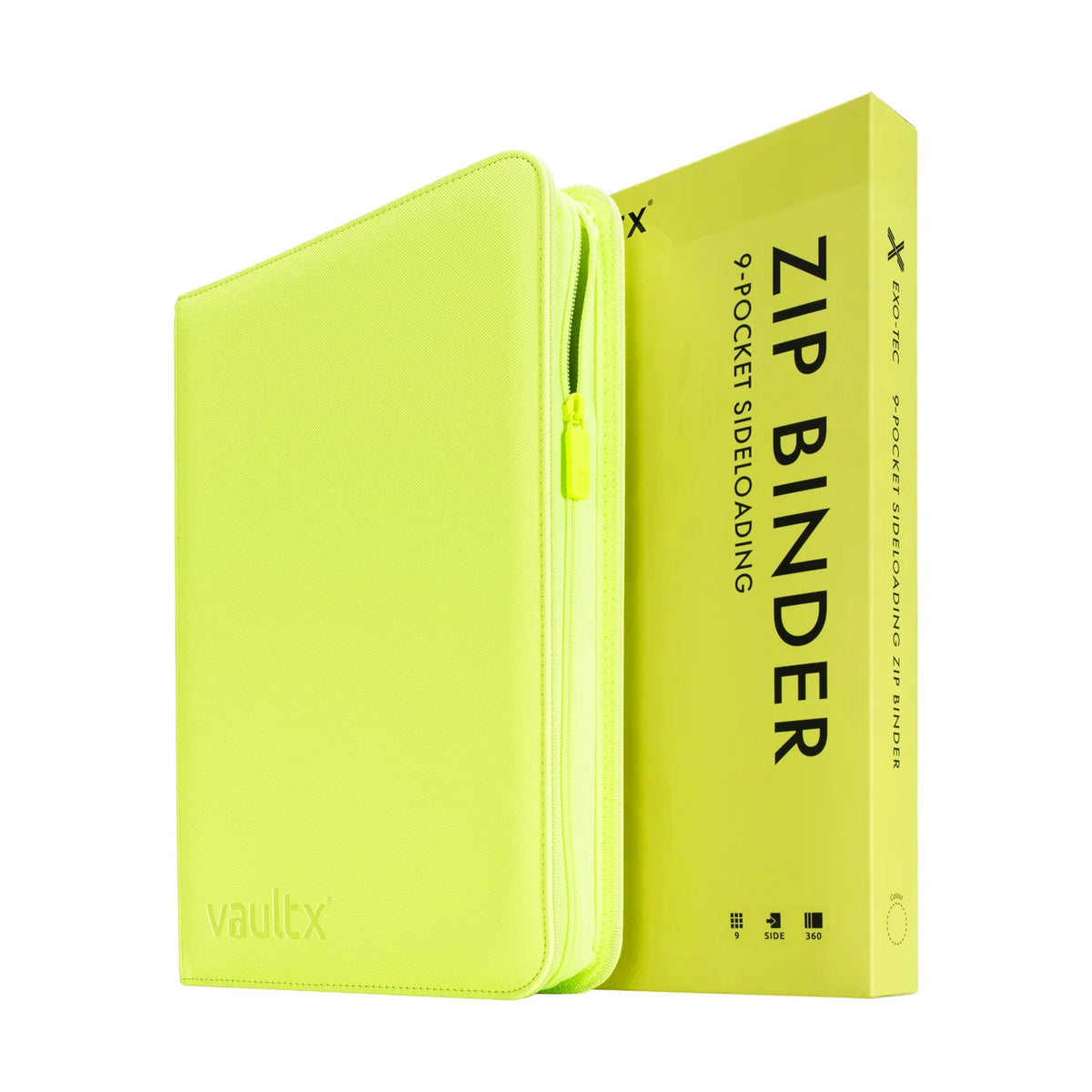 Custom - 9-Pocket Binder – Neon Yellow