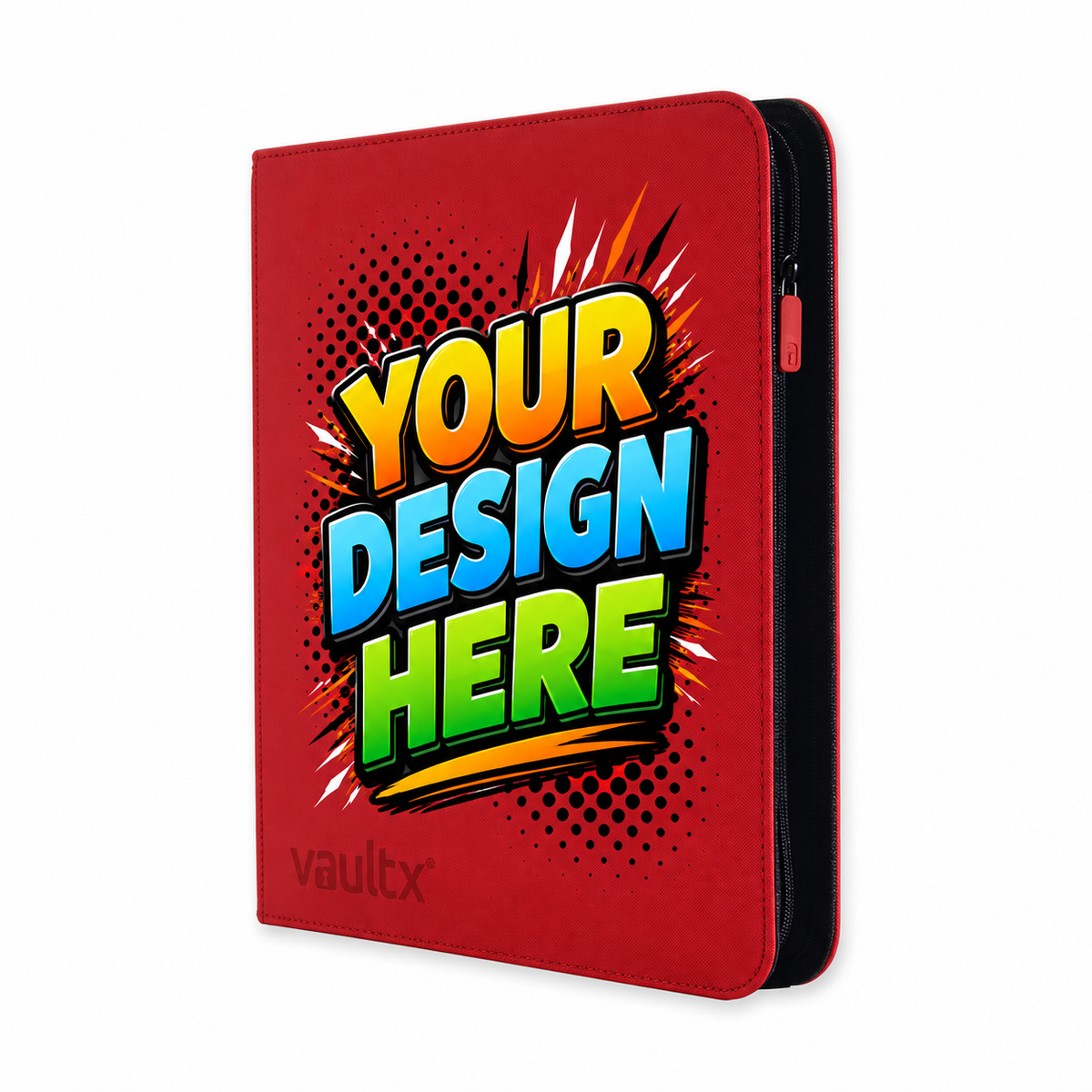 12-Pocket Exo-Tec® Zip Binder – Fire Red