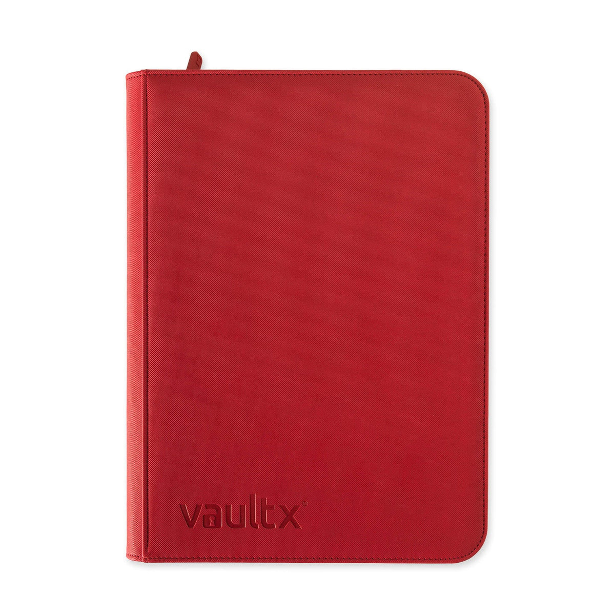 Custom - 9-Pocket Zip Binder – Fire Red front