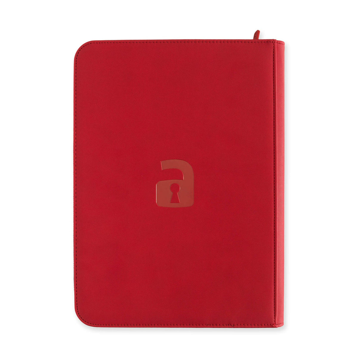 Custom - 9-Pocket Zip Binder – Fire Red back