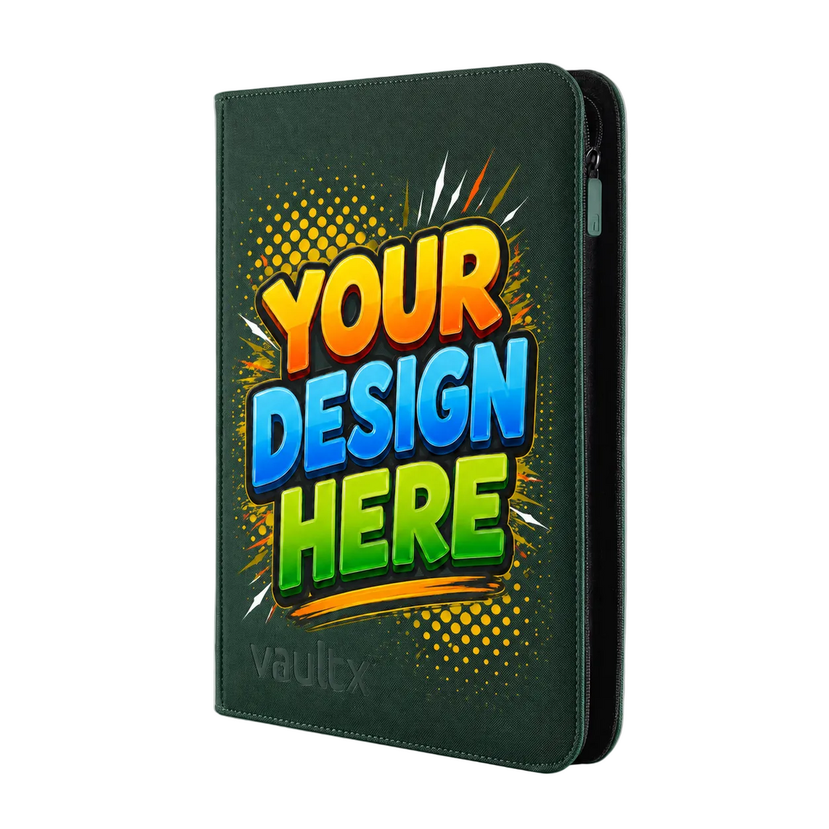 Custom - 9-Pocket Zip Binder – Forest Green