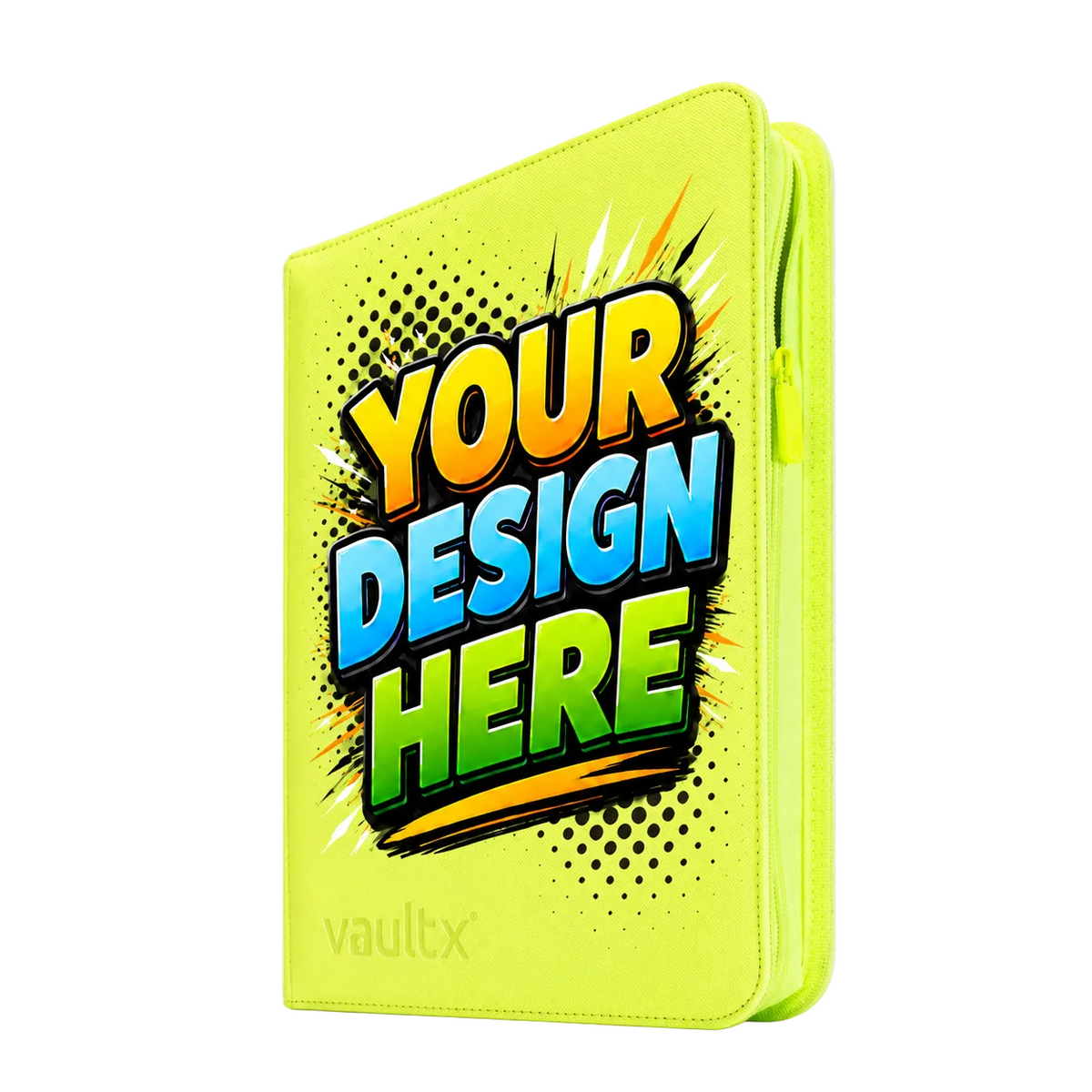 Custom - 9-Pocket Binder – Neon Yellow