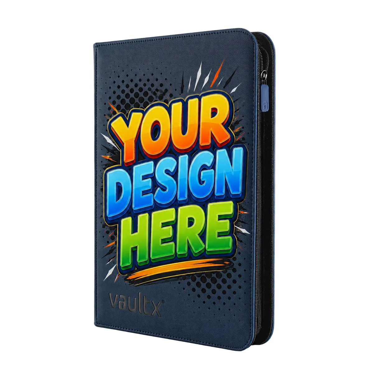 Custom - 9-Pocket Zip Binder – Royal Blue