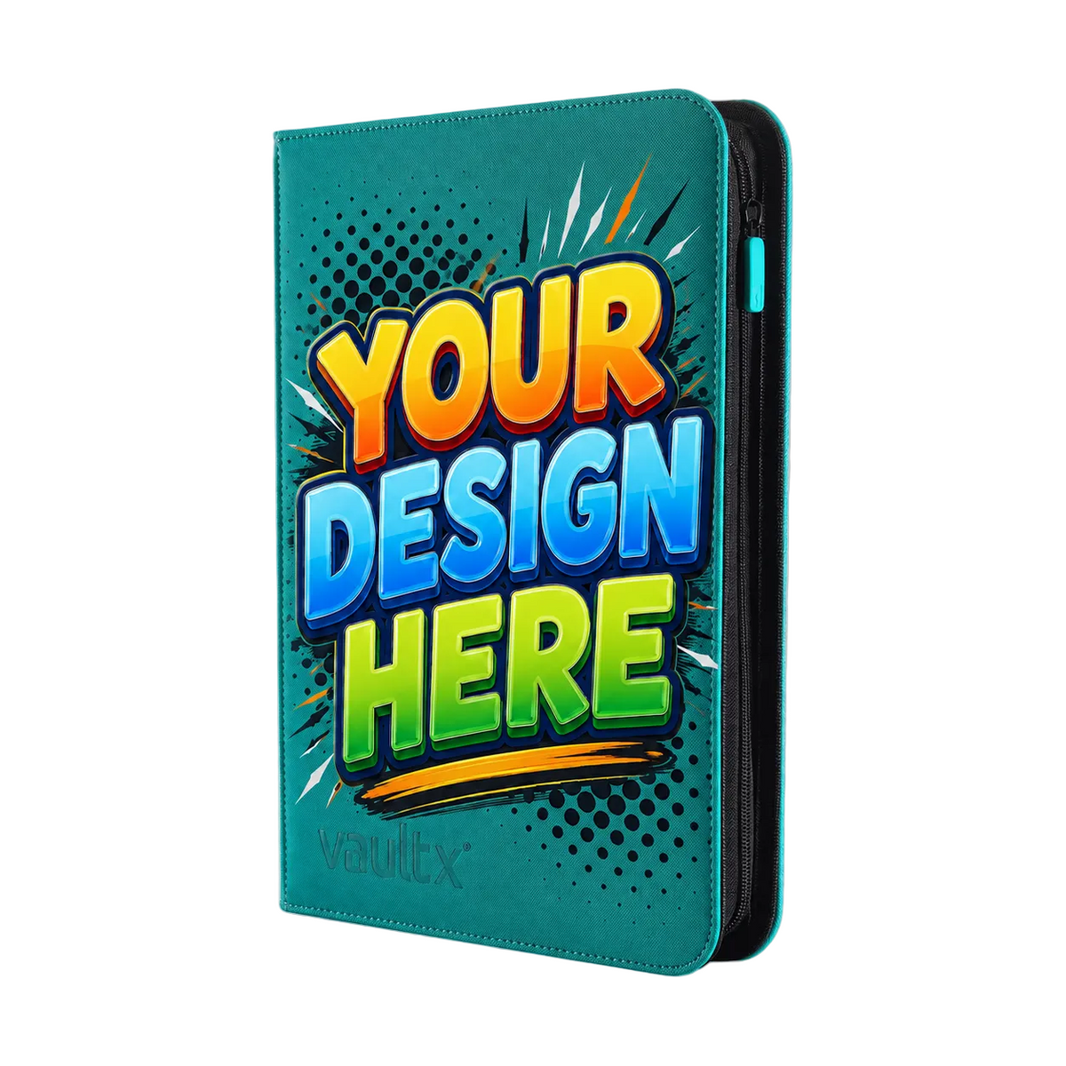 Custom - 9-Pocket Zip Binder – Ocean Blue